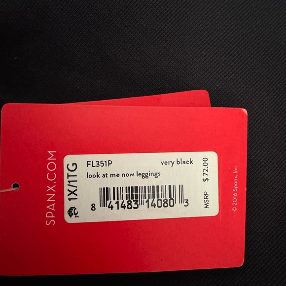 Spanx Look at Me Now High-Waisted Seamless Leggings Size 1X NWT! Black Pants - Picture 15 of 16